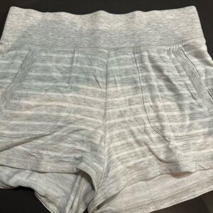 Gray and white athleta shorts size medium